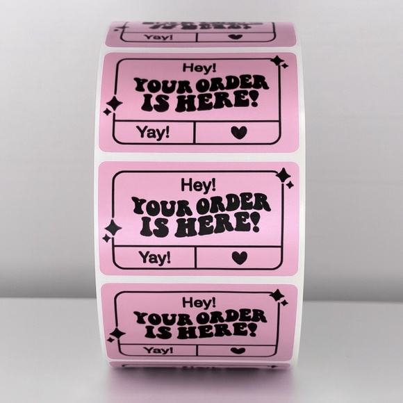 "Your Order Is Here!" Mailer Stickers | Shipping Essentials| THANK YOU STICKERS - Picture 1 of 11